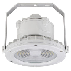 Round Hazardous Location Flood/Highbay Lights, 8580 Lumens, 60W, 5000K, 120-277V, White Finish