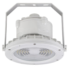 Round Hazardous Location Flood/Highbay Lights, 4380 Lumens, 30W, 5000K, 120-277V, White Finish