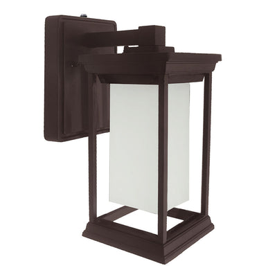 13" LED Outdoor Solar Wall Lantern, 850LM, Oil Rubbed Bronze Finish, 20W, CCT Selectable, 120V