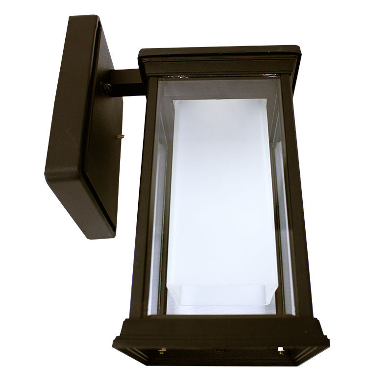 10" LED Outdoor Solar Wall Lantern, 500LM, Oil Rubbed Bronze Finish, 12W, CCT Selectable, 120V