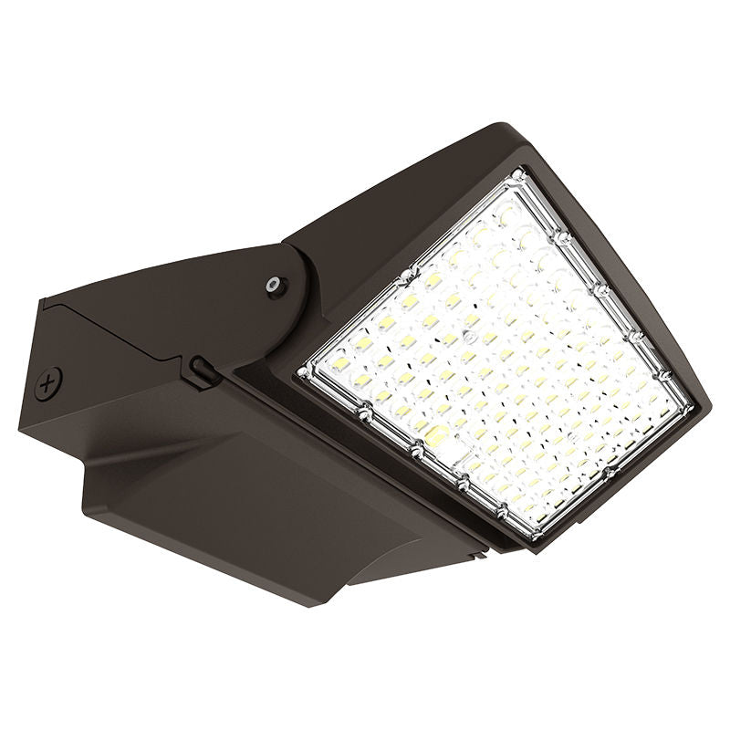 LED Modern Adjustable Wall Pack, 20W/30W/40W Selectable, 5,600 Lumens, CCT Selectable, 120-277V