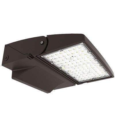 LED Modern Adjustable Wall Pack, 50W/65W/80W Selectable, 11,200 Lumens, CCT Selectable, 120-277V