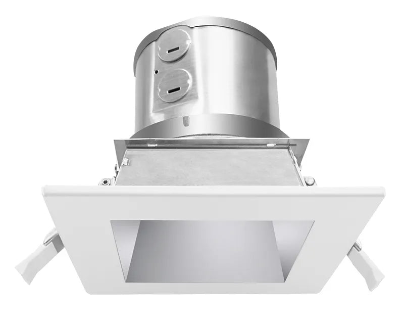 4" LED SQUARE COMMERCIAL RECESSED LIGHT, 15W, 1275 LUMENS, CCT SELECTABLE, 120-277V, HAZE OR WHITE