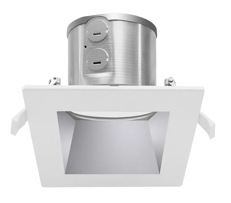 4" LED SQUARE COMMERCIAL RECESSED LIGHT, 15W, 1275 LUMENS, CCT SELECTABLE, 120-277V, HAZE OR WHITE