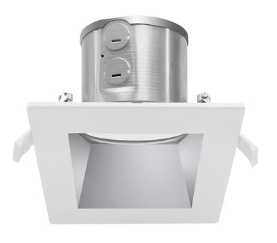 4" LED SQUARE COMMERCIAL RECESSED LIGHT, 3200 LUMEN MAX, WATTAGE AND CCT SELECTABLE, 120-277V, HAZE OR WHITE