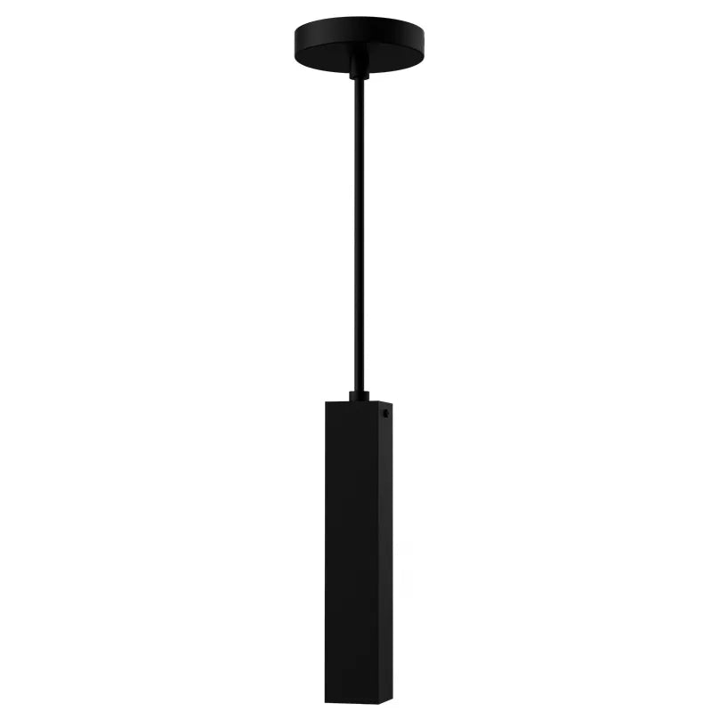 1" Square Architectural Ceiling Cylinders, 9W, 630 Lumens, Triac Dimming, CCT Selectable, 120-277V, Black Finish
