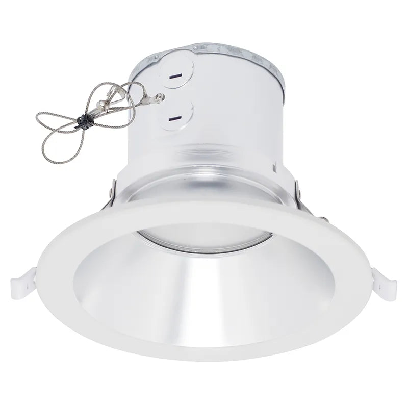 8" LED ROUND COMMERCIAL RECESSED LIGHT, 20W, 1720 LUMENS, CCT SELECTABLE, 120-277V, HAZE OR WHITE