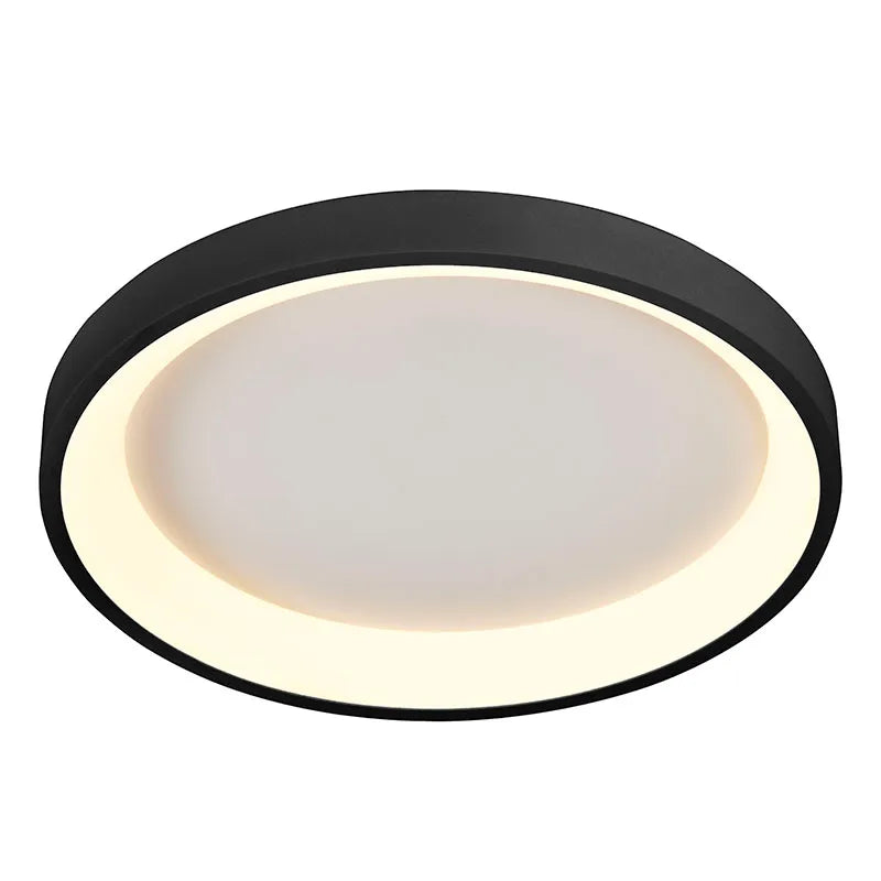 15" Flush Mount Ceiling Light, 1400 Lumens, 20W, CCT Selectable, 120V, White or Black Finish