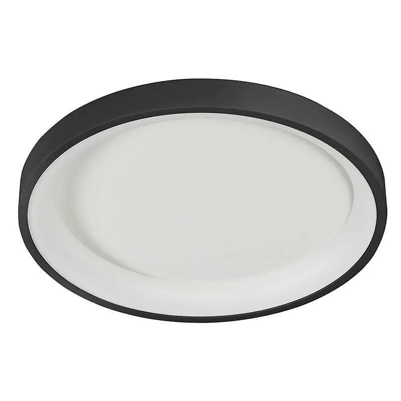 19" Flush Mount Ceiling Light, 2100 Lumens, 30W, CCT Selectable, 120V, White or Black Finish