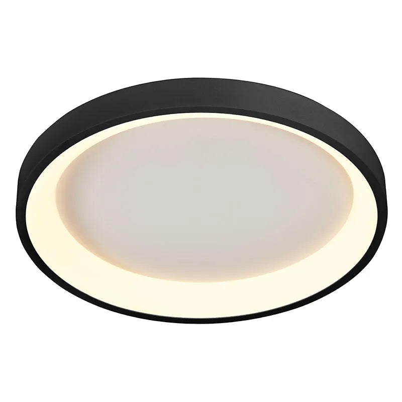 19" Flush Mount Ceiling Light, 2100 Lumens, 30W, CCT Selectable, 120V, White or Black Finish