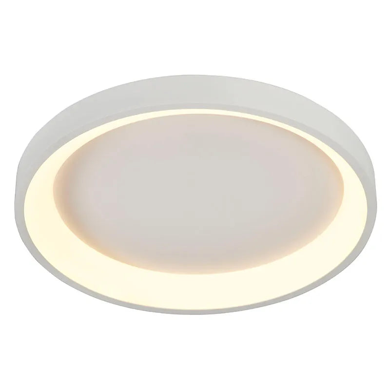 19" Flush Mount Ceiling Light, 2100 Lumens, 30W, CCT Selectable, 120V, White or Black Finish