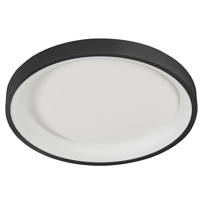 23" Flush Mount Ceiling Light, 2100 Lumens, 30W, CCT Selectable, 120V, White or Black Finish