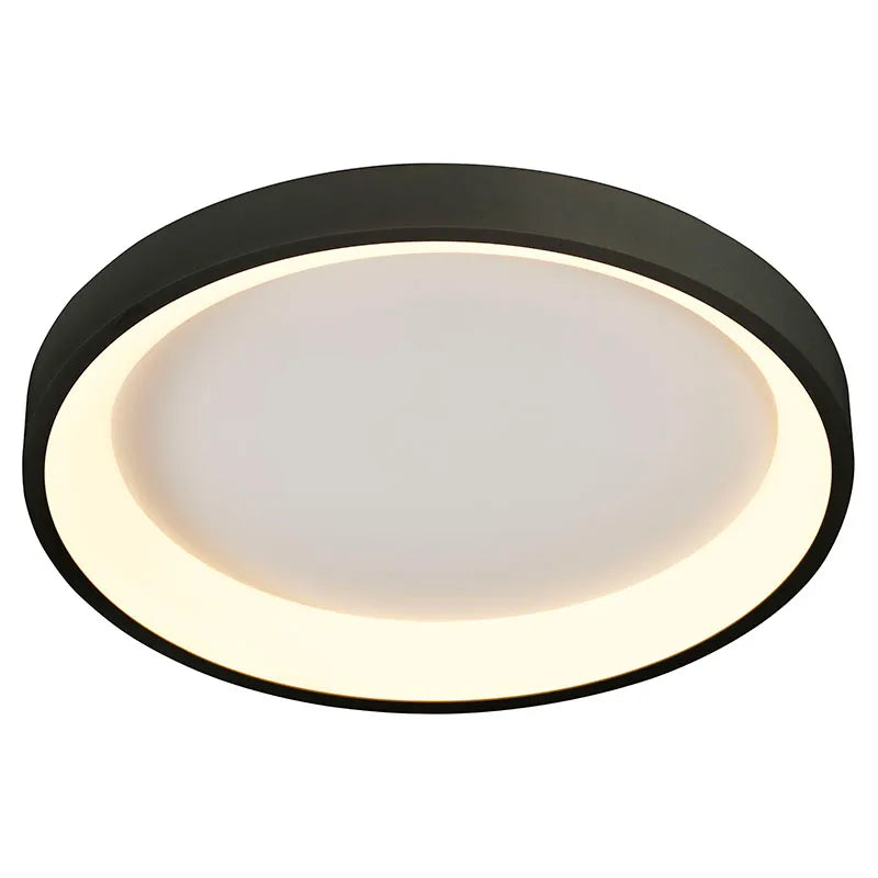 23" Flush Mount Ceiling Light, 2100 Lumens, 30W, CCT Selectable, 120V, White or Black Finish