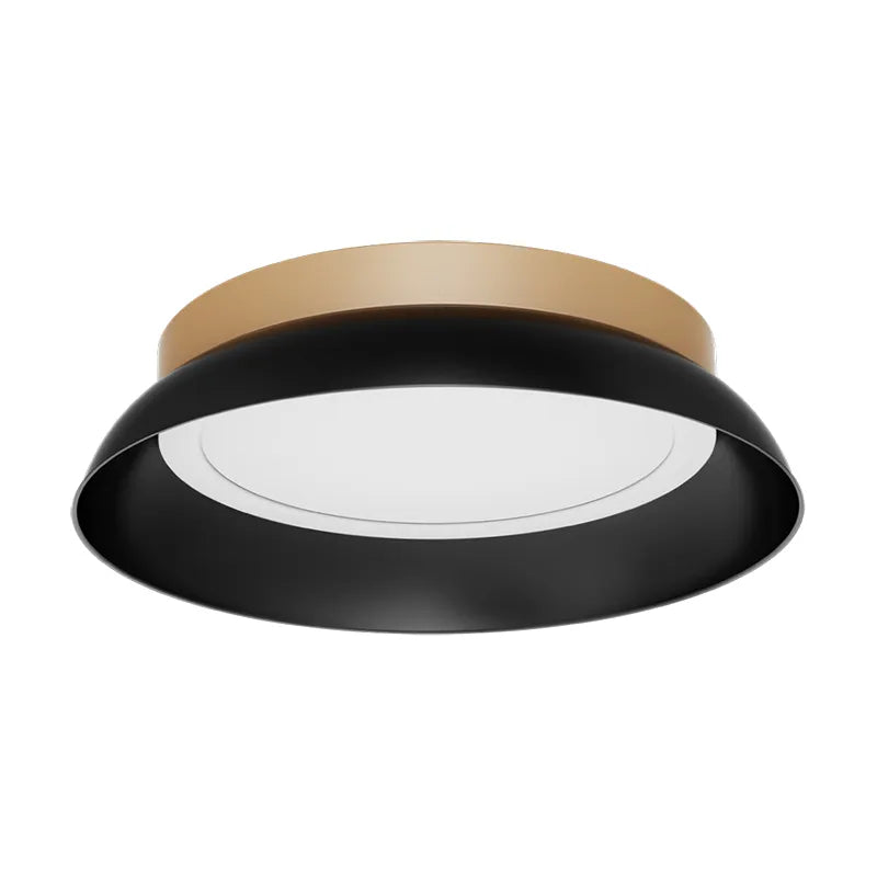 LED Flush Mount Ceiling Light, 1440 Lumens, 18W, CCT Selectable, 120V, White/Gold or Black/Gold