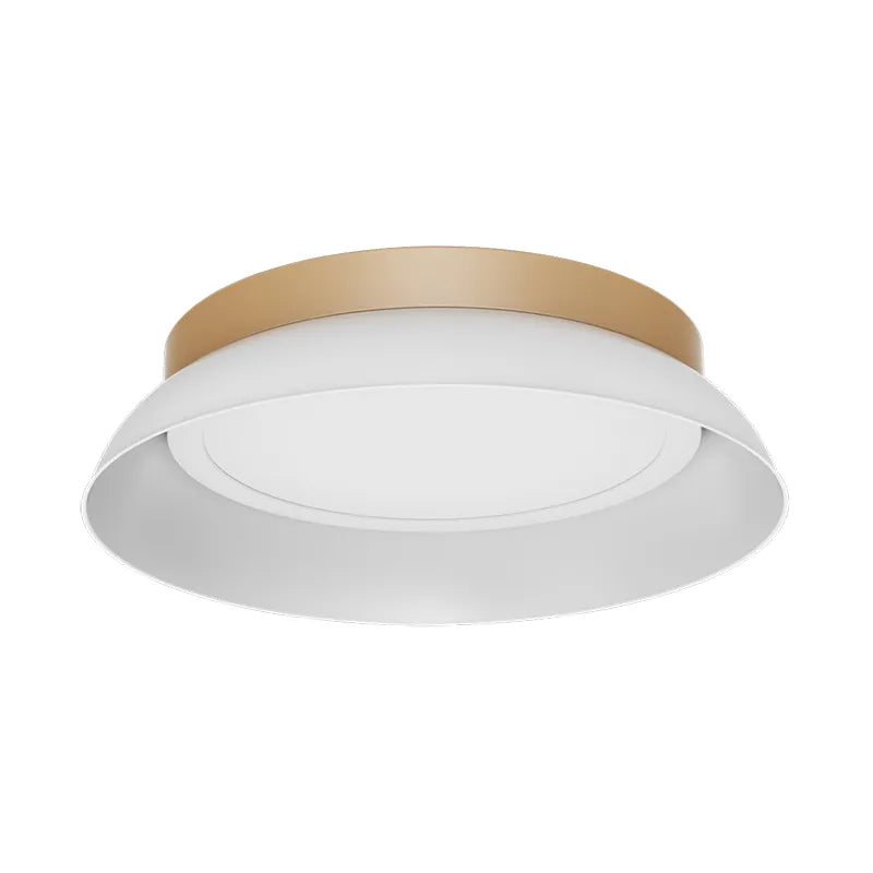 LED Flush Mount Ceiling Light, 1440 Lumens, 18W, CCT Selectable, 120V, White/Gold or Black/Gold