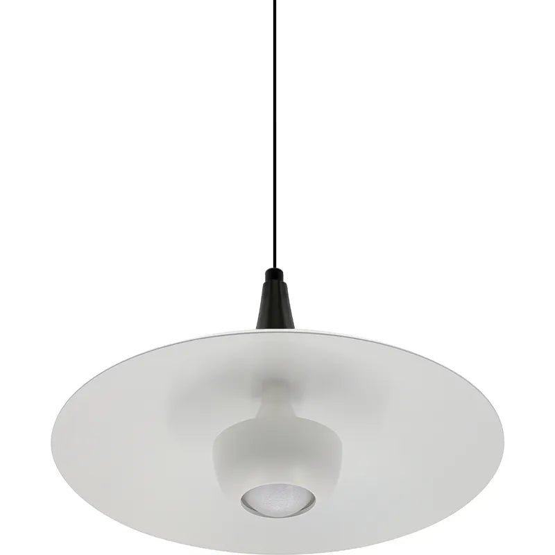 11" Decorative 2 Level Pendant Light, 600 Lumens, 12W, CCT Selectable, Black or White Finish