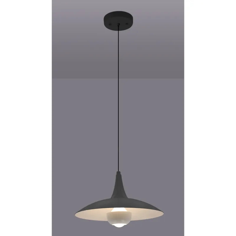 11" Decorative 2 Level Pendant Light, 600 Lumens, 12W, CCT Selectable, Black or White Finish