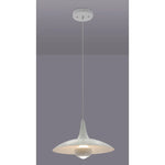 11" Decorative 2 Level Pendant Light, 600 Lumens, 12W, CCT Selectable, Black or White Finish