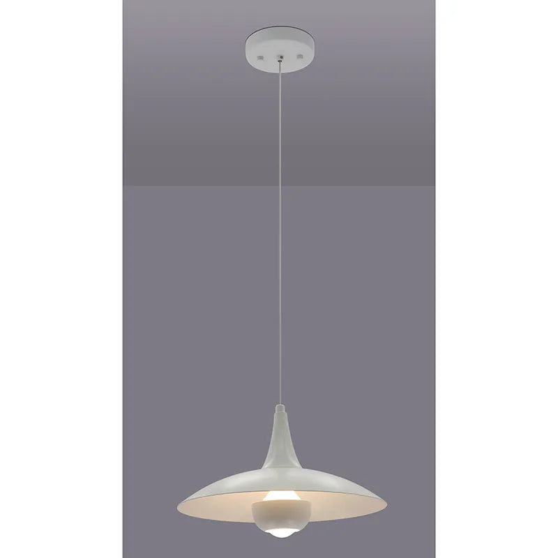 11" Decorative 2 Level Pendant Light, 600 Lumens, 12W, CCT Selectable, Black or White Finish