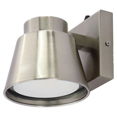 Mini Cone Outdoor Wall Light, 700 Lumens, 10W, CCT Selectable, Dimmable, Photocell Included, 120V, Available in Black, White, Brushed Nickel and Bronze