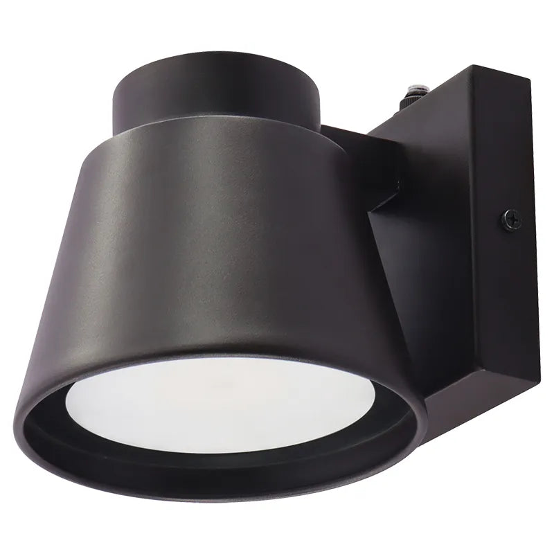 Mini Cone Outdoor Wall Light, 700 Lumens, 10W, CCT Selectable, Dimmable, Photocell Included, 120V, Available in Black, White, Brushed Nickel and Bronze