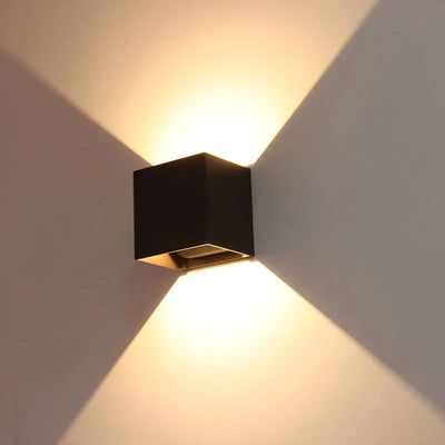 Wall Cube Light with Adjustable Beam Angle Up/Down Lights, 15W, CCT Selectable, 120-277V, Bronze or Black Finish