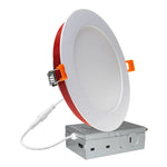6" Round Fire Rated LED Recessed Light, 840 Lumens, 12W, CCT Selectable, 120V
