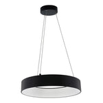 18" LED Hollow Round Up/Down Pendant Light, 1500 Lumens, 30W, CCT Selectable, 120-277V, Black or White Finish
