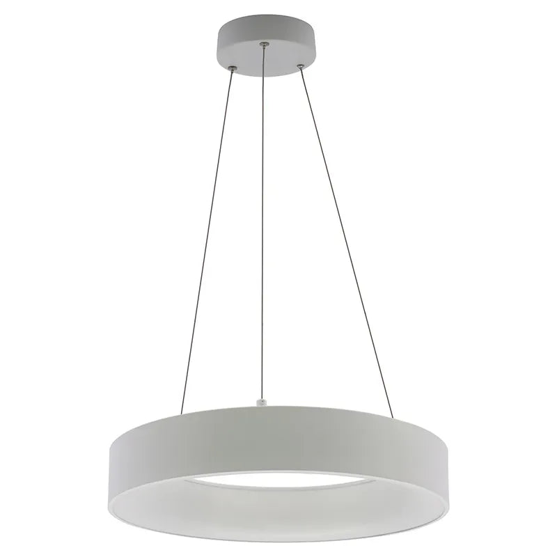 18" LED Hollow Round Up/Down Pendant Light, 1500 Lumens, 30W, CCT Selectable, 120-277V, Black or White Finish