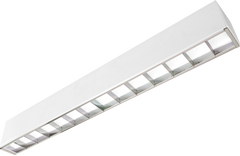 4FT Superior Architectural Seamless Linear Lights with White Louver Lens, 4710 Lumen Max, 40W, CCT Selectable, 120-277V