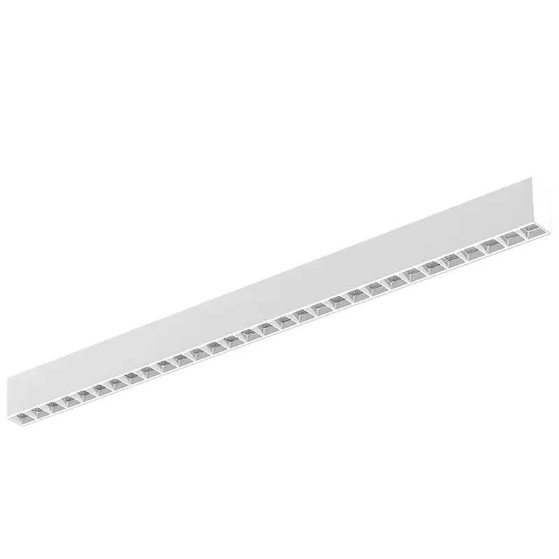 6FT Architectural 2" Optic & Combined-Distribution Linear Lights, 6000 Lumen Max, Wattage and CCT Selectable, 120-277V, Black or White Finish