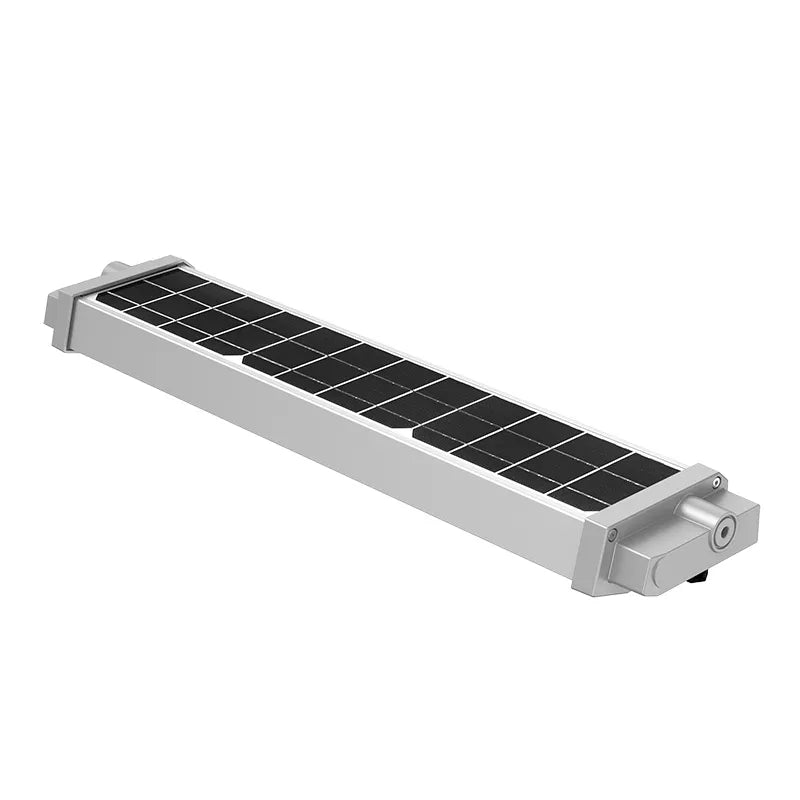 Silver aluminum solar sign light with black photovoltaic panels 2ft solar sign light with remote control 850 lumens