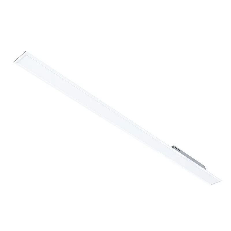 8FT, 6" Wide Slot Recessed Commercial Linear Lights, 8800 Lumen Max, Wattage and CCT Selectable, 120-277V
