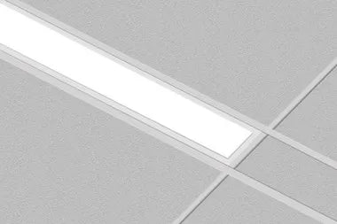 2FT, 6" Wide Slot Recessed Commercial Linear Lights, 2200 Lumen Max, Wattage and CCT Selectable, 120-277V