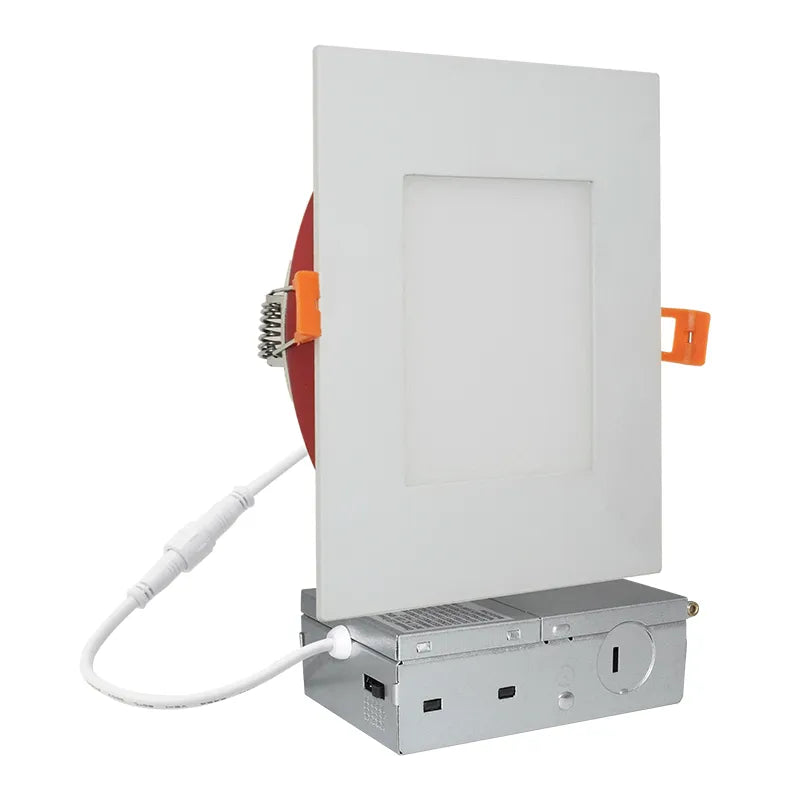 6" Square Fire Rated LED Recessed Light, 840 Lumens, 12W, CCT Selectable, 120V