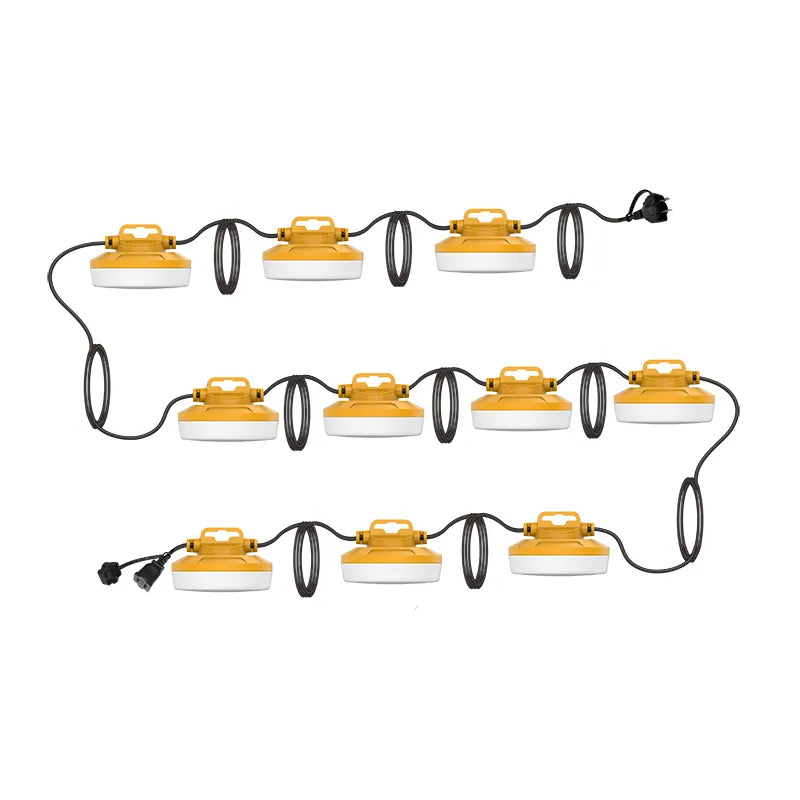 2 Wire Economy Construction String Lights, 12,000 Lumens, 10x10W, 5000K, 120-277V
