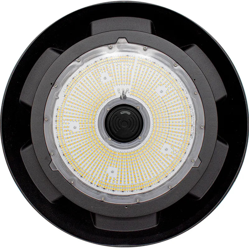LED Sensor Ready UFO High Bay, 29,900 Lumen Max, Wattage Selectable and CCT Selectable, 120-277V, Black or White Finish