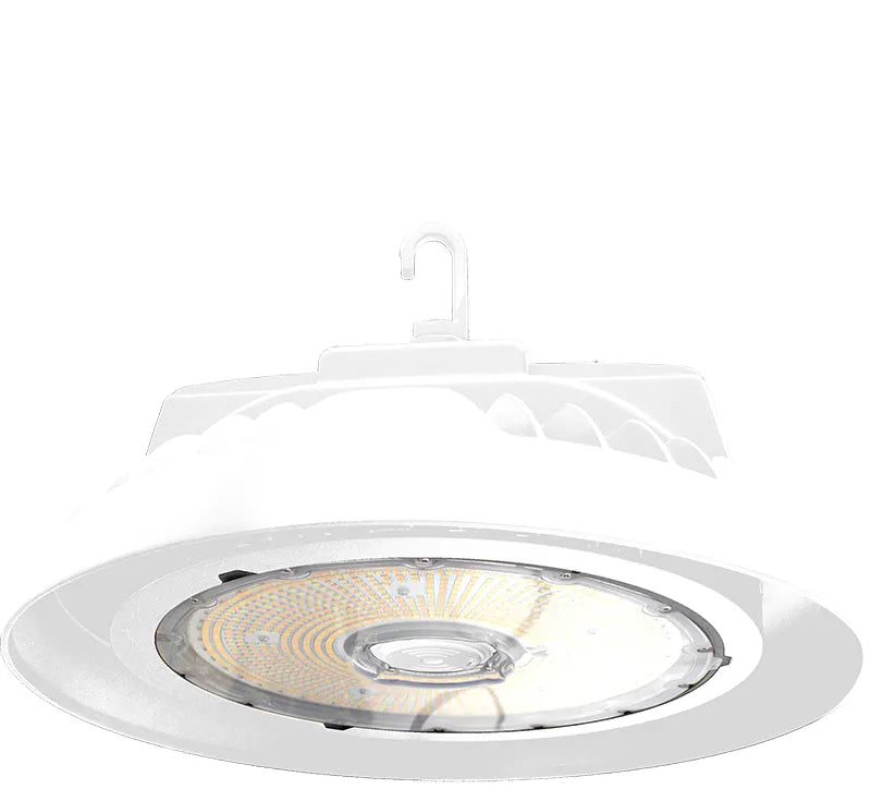 LED Sensor Ready UFO High Bay, 18,750 Lumen Max, Wattage Selectable and CCT Selectable, 120-277V, Black or White Finish