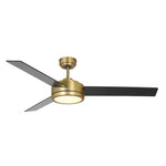 52" 3-Blade Ceiling Fan with Remote, 18W, CCT Selectable, 120V