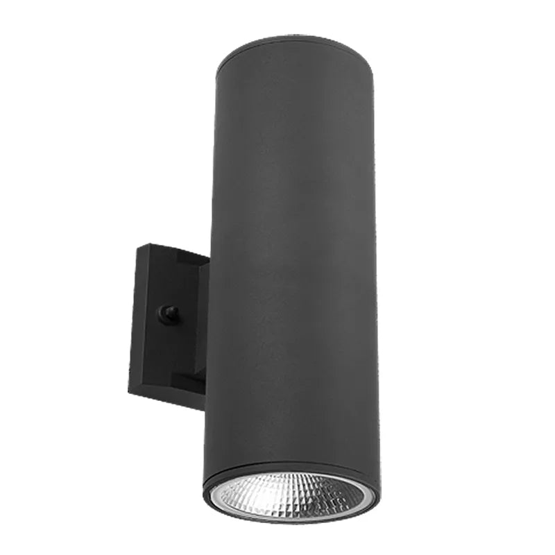 4" LED Outdoor Wall Cylinder Up/Down Light with Photocell, 1600 Lumen Max, Wattage and CCT Selectable, Bronze, Nickel, White, Black, and Antique Bronze Finish