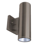 4" LED Outdoor Wall Cylinder Up/Down Light with Photocell, 1600 Lumen Max, Wattage and CCT Selectable, Bronze, Nickel, White, Black, and Antique Bronze Finish