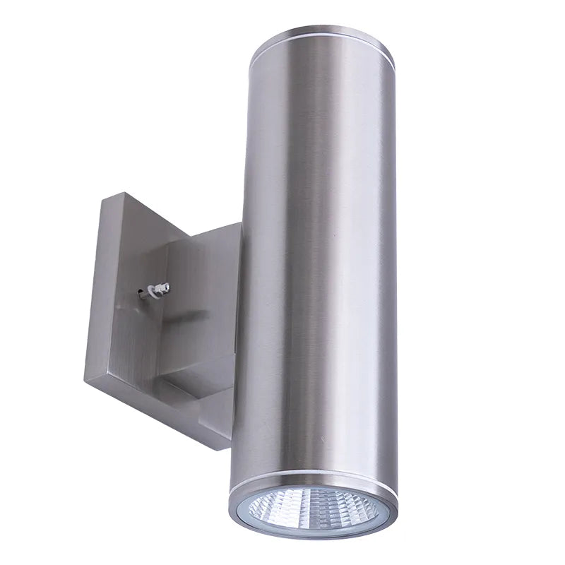 4" LED Outdoor Wall Cylinder Up/Down Light with Photocell, 1600 Lumen Max, Wattage and CCT Selectable, Bronze, Nickel, White, Black, and Antique Bronze Finish