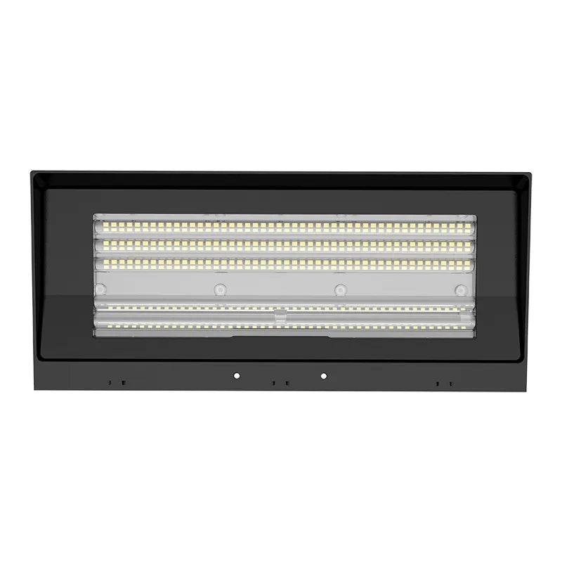 LED Cutoff Wall Pack, 13,500 Lumen Max, Wattage and CCT Selectable, Adjustable Throw, Integrated Photocell, 120-277V