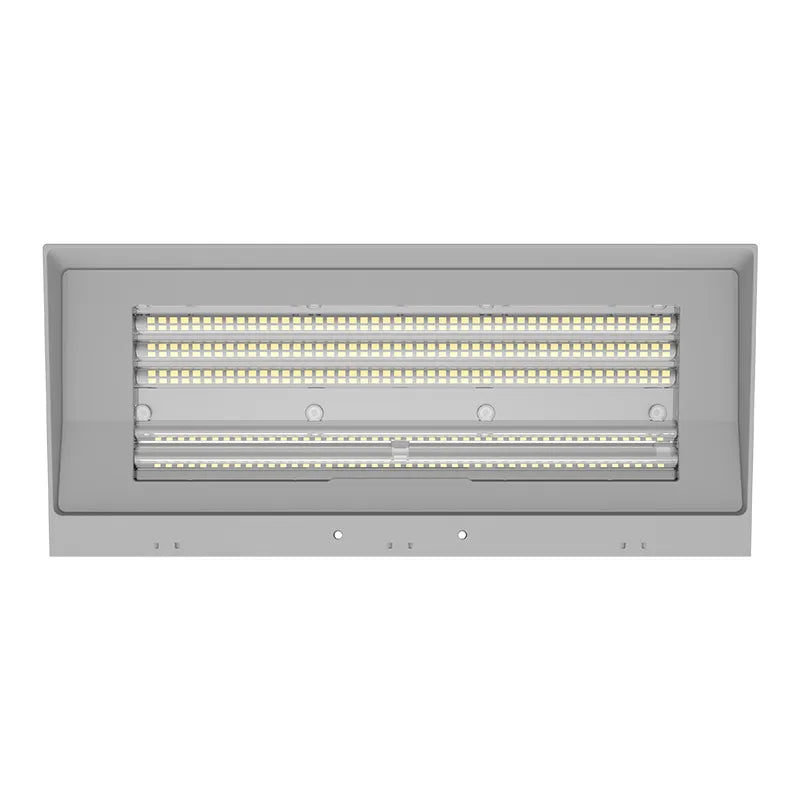 LED Cutoff Wall Pack, 13,500 Lumen Max, Wattage and CCT Selectable, Adjustable Throw, Integrated Photocell, 120-277V
