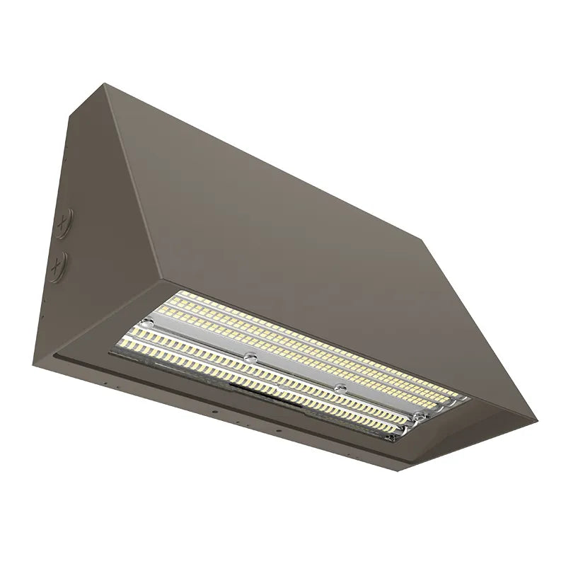 LED Cutoff Wall Pack, 13,500 Lumen Max, Wattage and CCT Selectable, Adjustable Throw, Integrated Photocell, 120-277V
