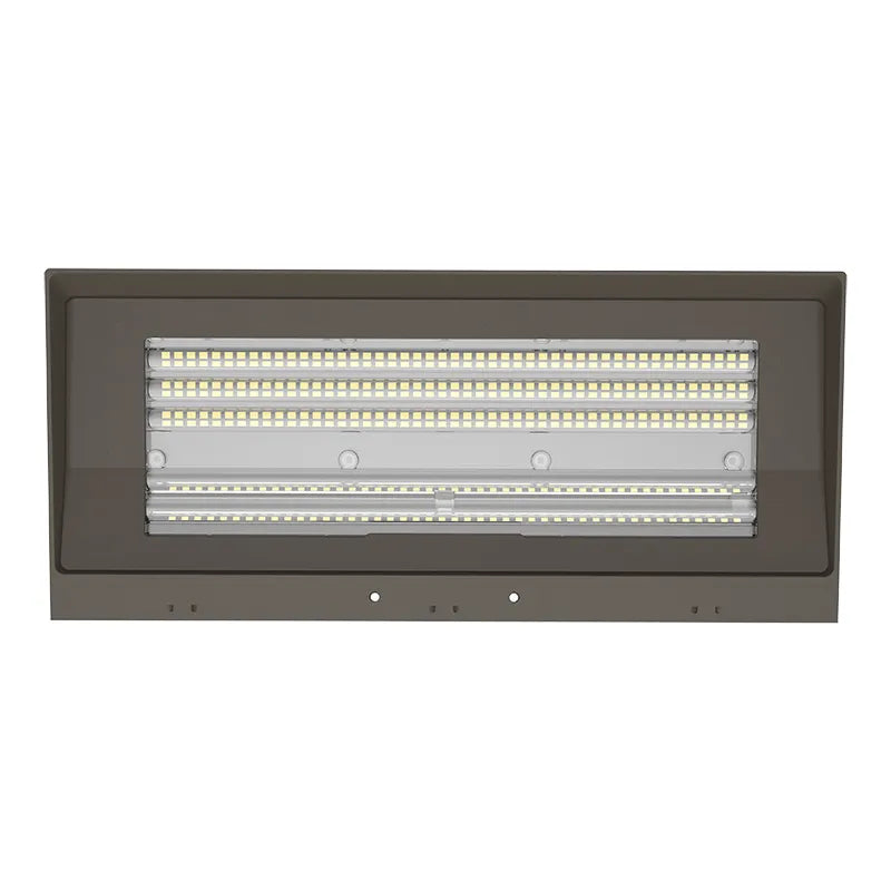 LED Cutoff Wall Pack, 13,500 Lumen Max, Wattage and CCT Selectable, Adjustable Throw, Integrated Photocell, 120-277V