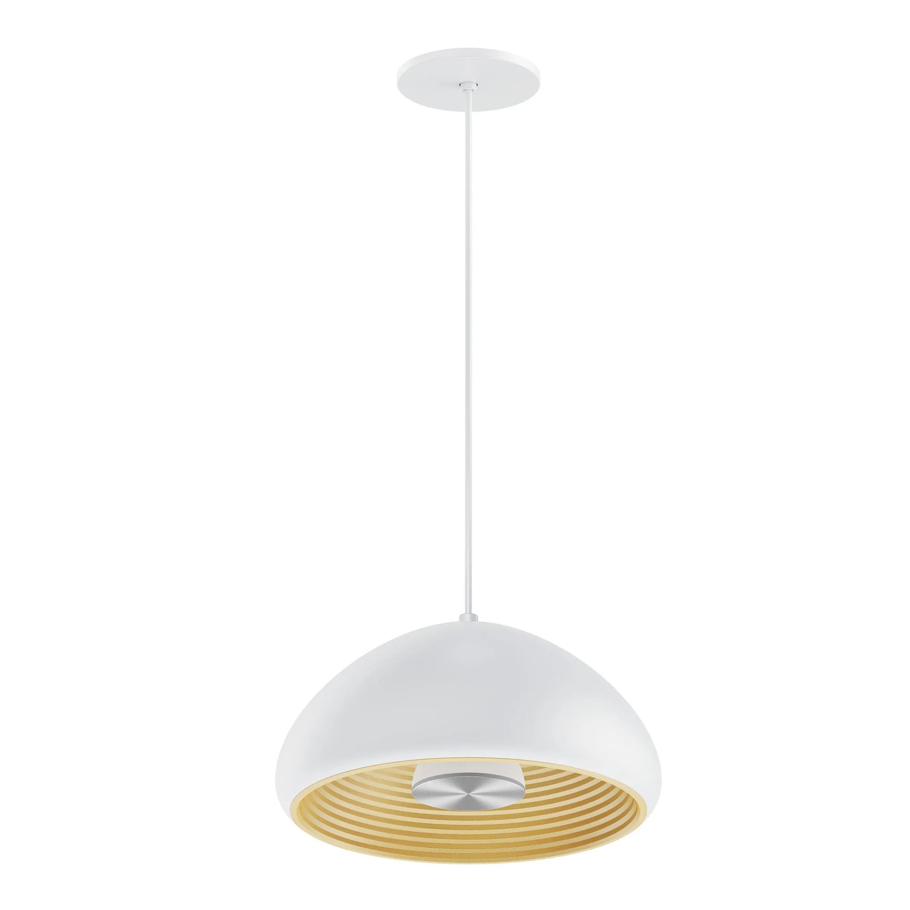 12" LED Pendant Light, 1400 Lumens, 12W, 3000K, 120V, White, Black or Copper Finish