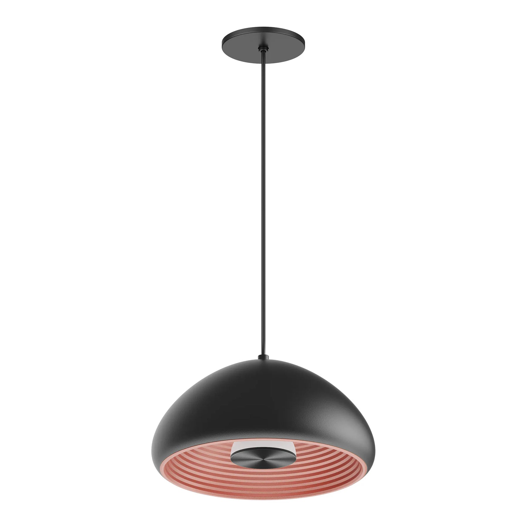 12" LED Pendant Light, 1400 Lumens, 12W, 3000K, 120V, White, Black or Copper Finish