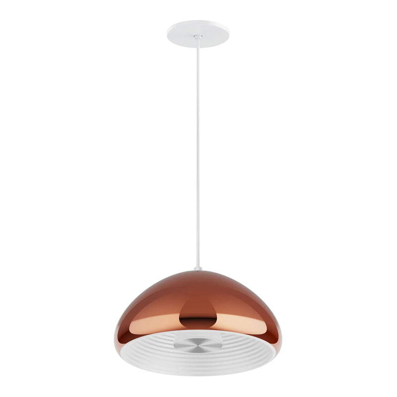 12" LED Pendant Light, 1400 Lumens, 12W, 3000K, 120V, White, Black or Copper Finish