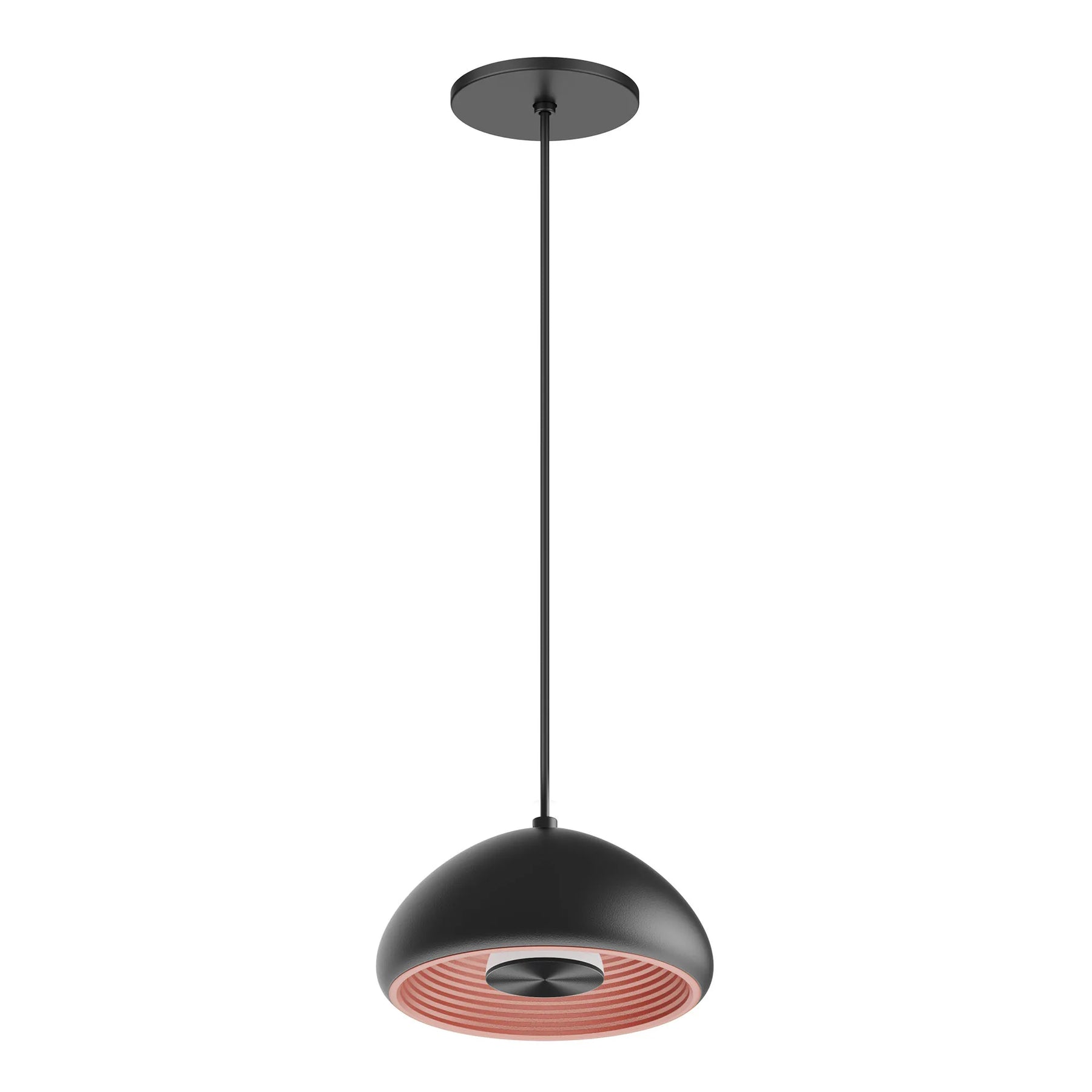 8" LED Pendant Light, 650 Lumens, 8W, 3000K, 120V, White, Black or Copper Finish